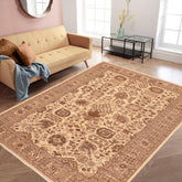 handmade Traditional Kafkaz Tan Beige Hand Knotted RECTANGLE 100% WOOL area rug 6 x 9